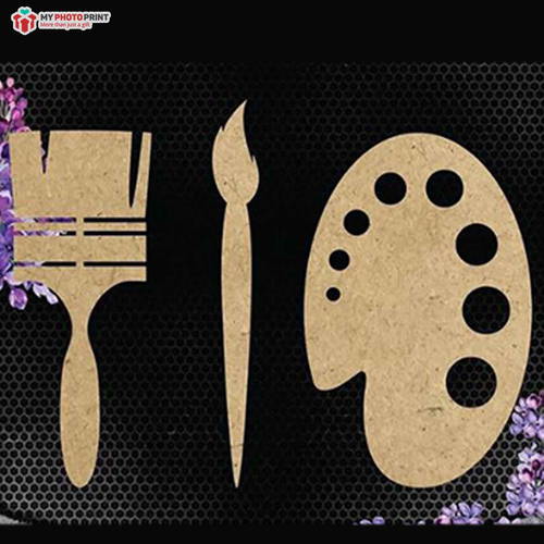 Paints Mdf Wooden Craft Cutout Any Shapes & Patterns | (PACK OF 10)