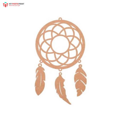 Dreamcatcher Feather Mdf Wooden Craft Cutout Any Shapes & Patterns (PACK OF 10)