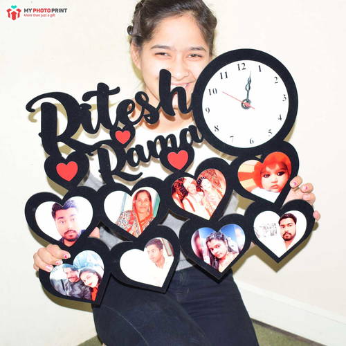 Customized Myphotoprint Photo Wall Clock Photos Names