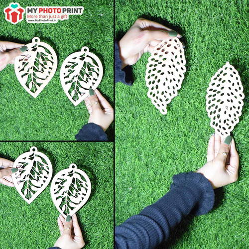 Leaf Design Mdf Wooden Craft Cutout Any Shapes & Patterns (PACK OF 10)