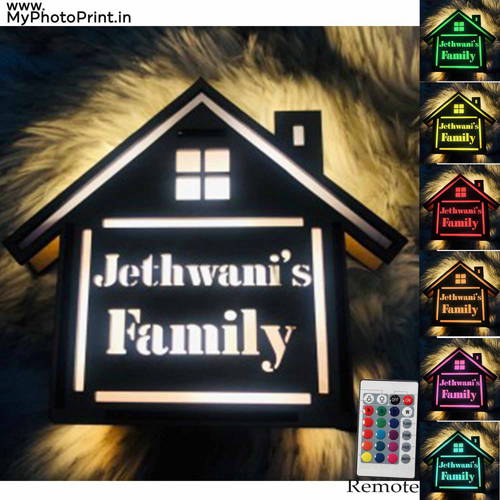 Customized Home Surname Led Board Multic...