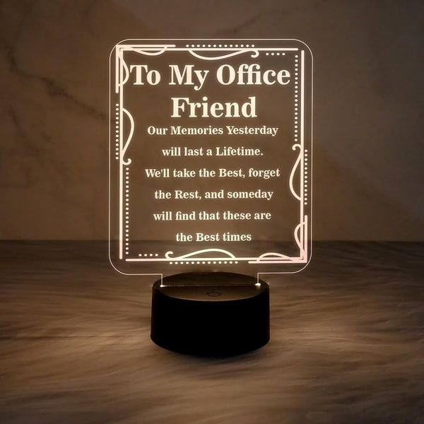 Customized Acrylic LED Lamp for Colleagues