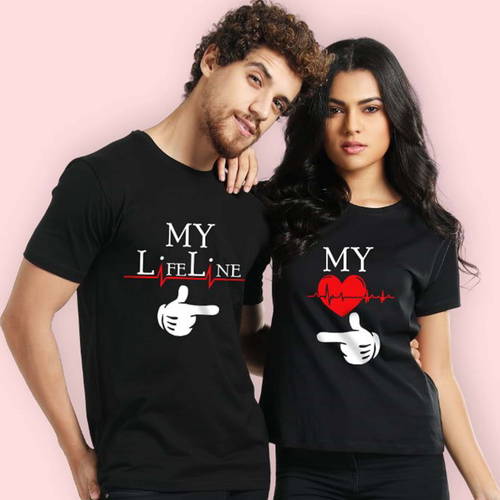 Life Line Couple T- Shirt – - Main Image