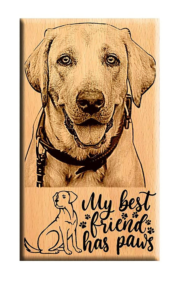 Personalized Wooden Photo Engraved Table Top for Your Pet β A Forever Keepsake