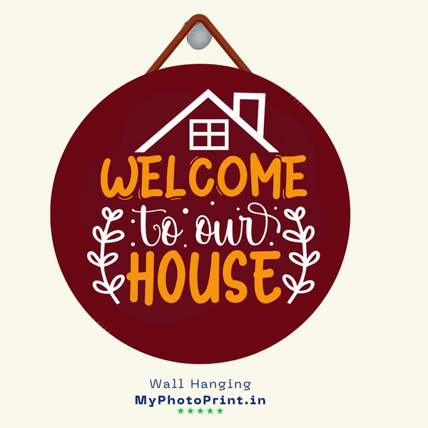 Welcome Home Wall Hanging | Name Plate | Entry Namaste Name Plate #27