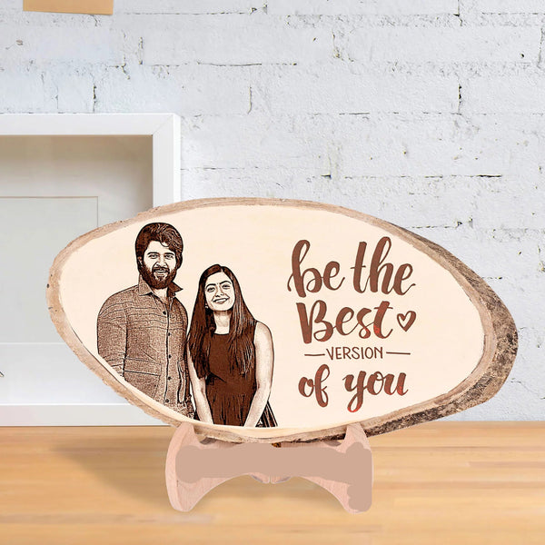 Personalized Wooden Engraved Photo Plaque