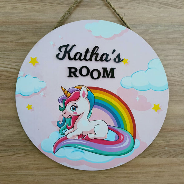Enchanted Unicorn Personalized Name Board