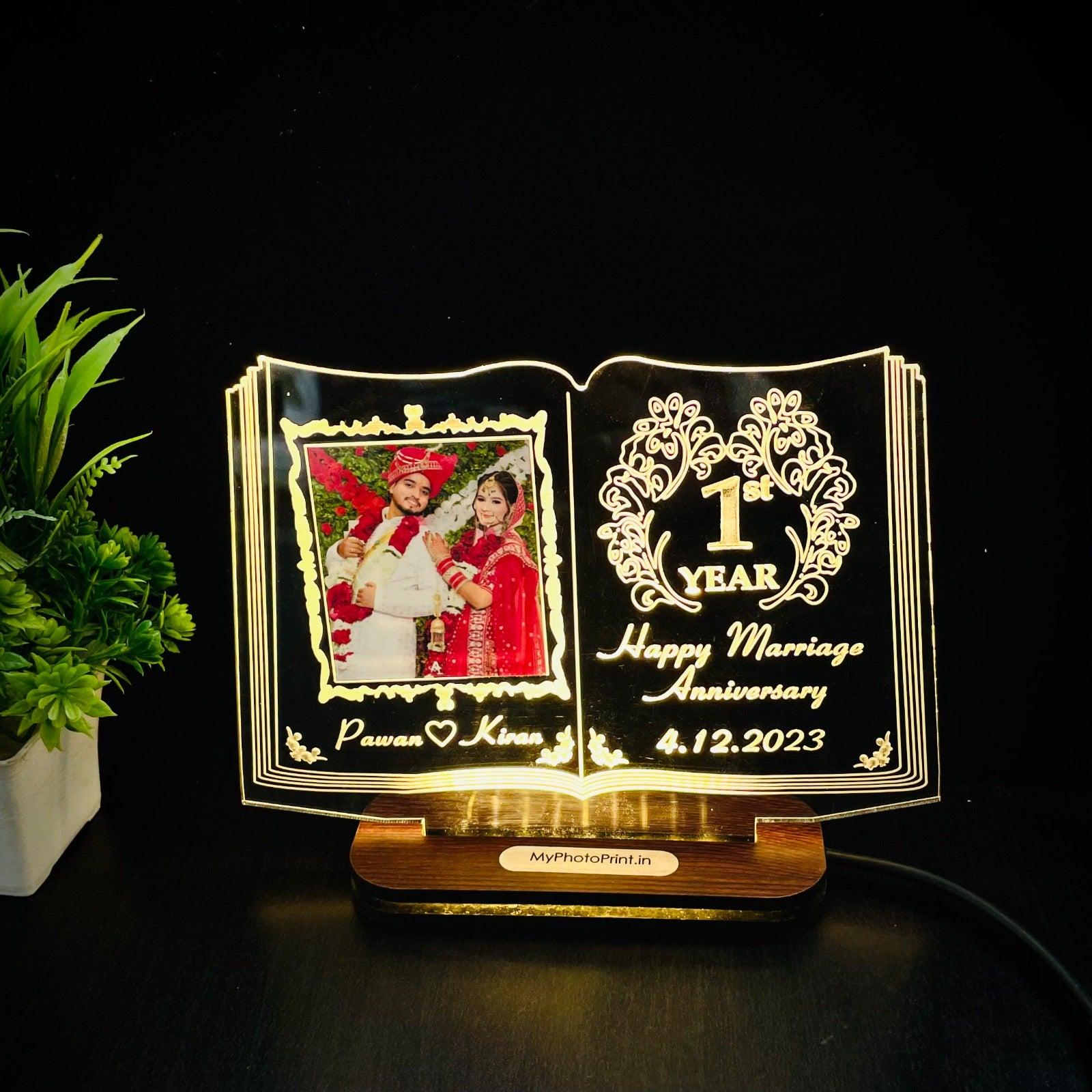 Personalized LED  Couple Book Lamp