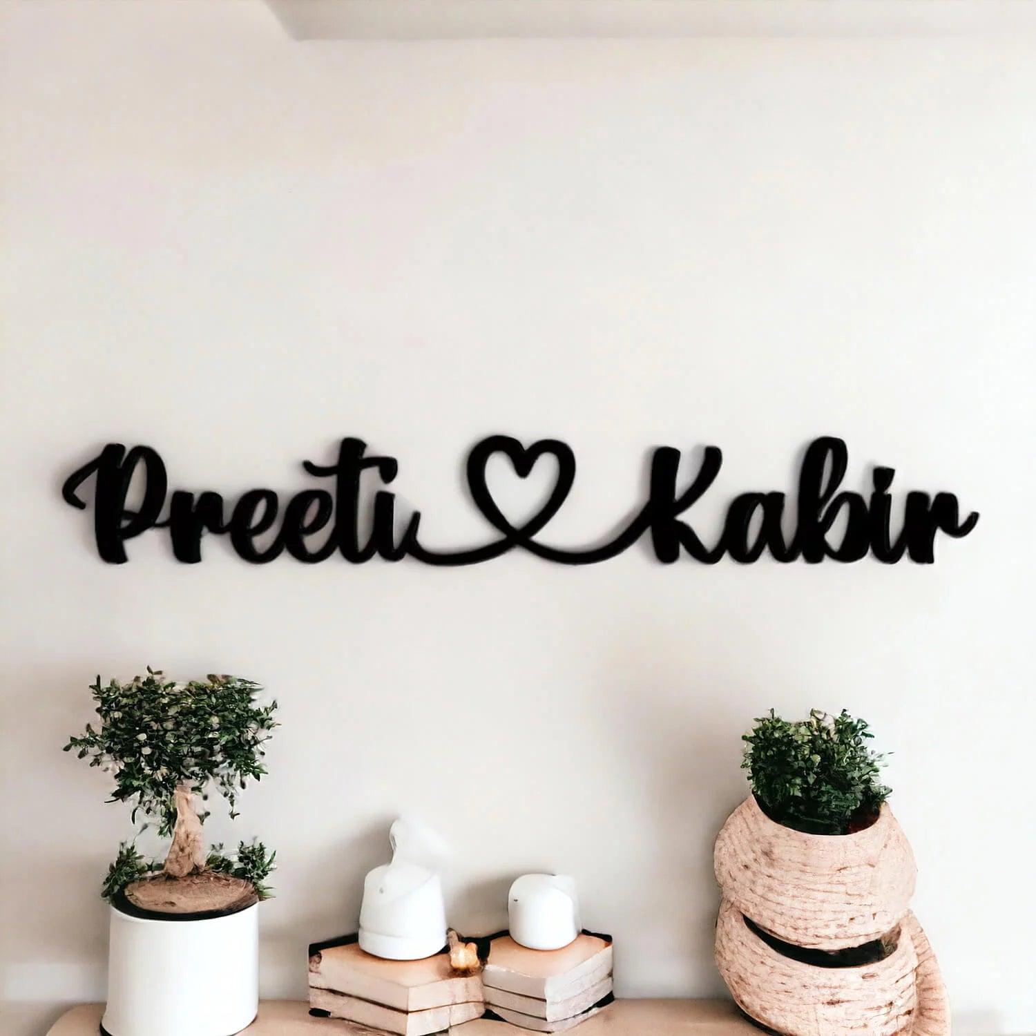 Couple Names Wall Hanging