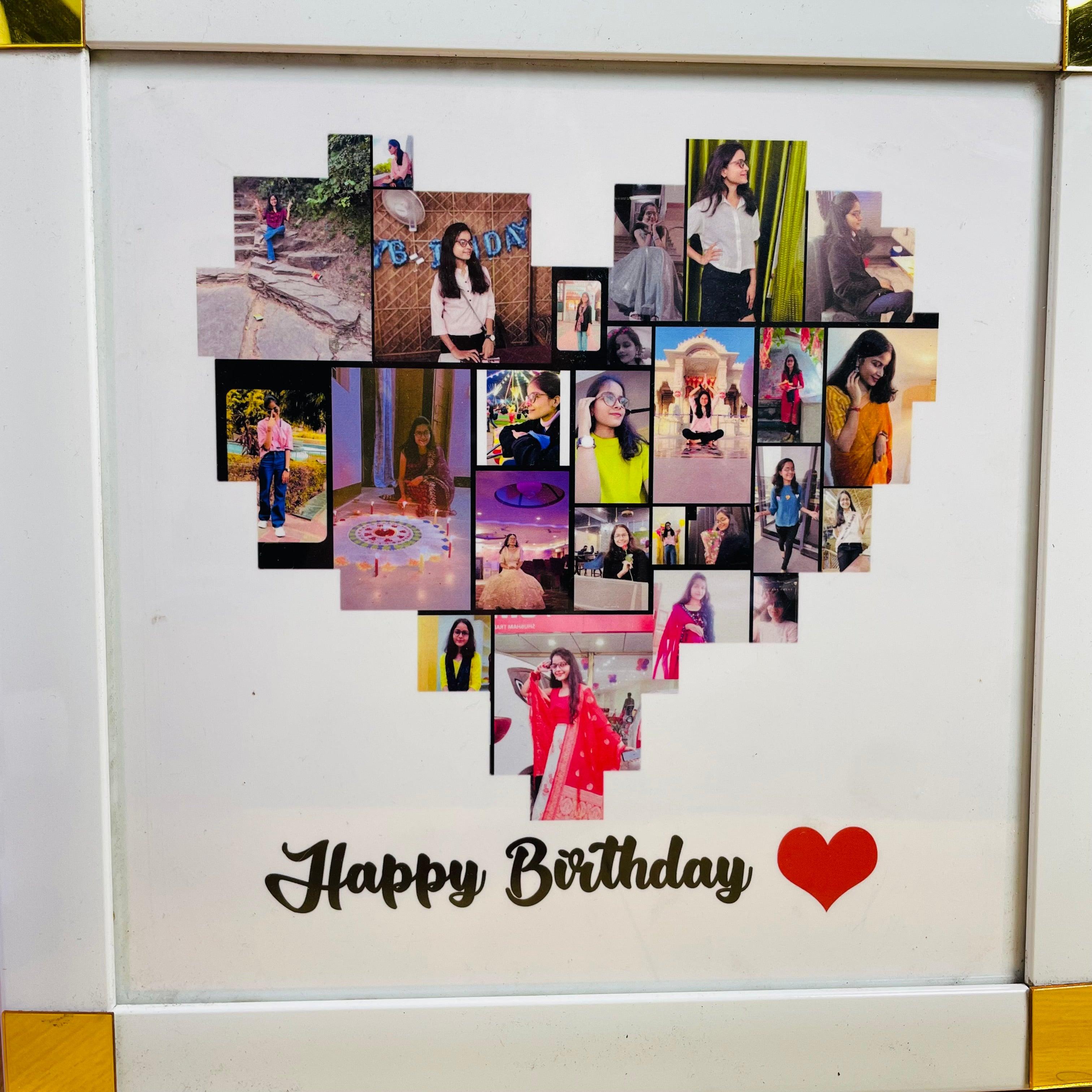Customized Multi Photo Heart Frame