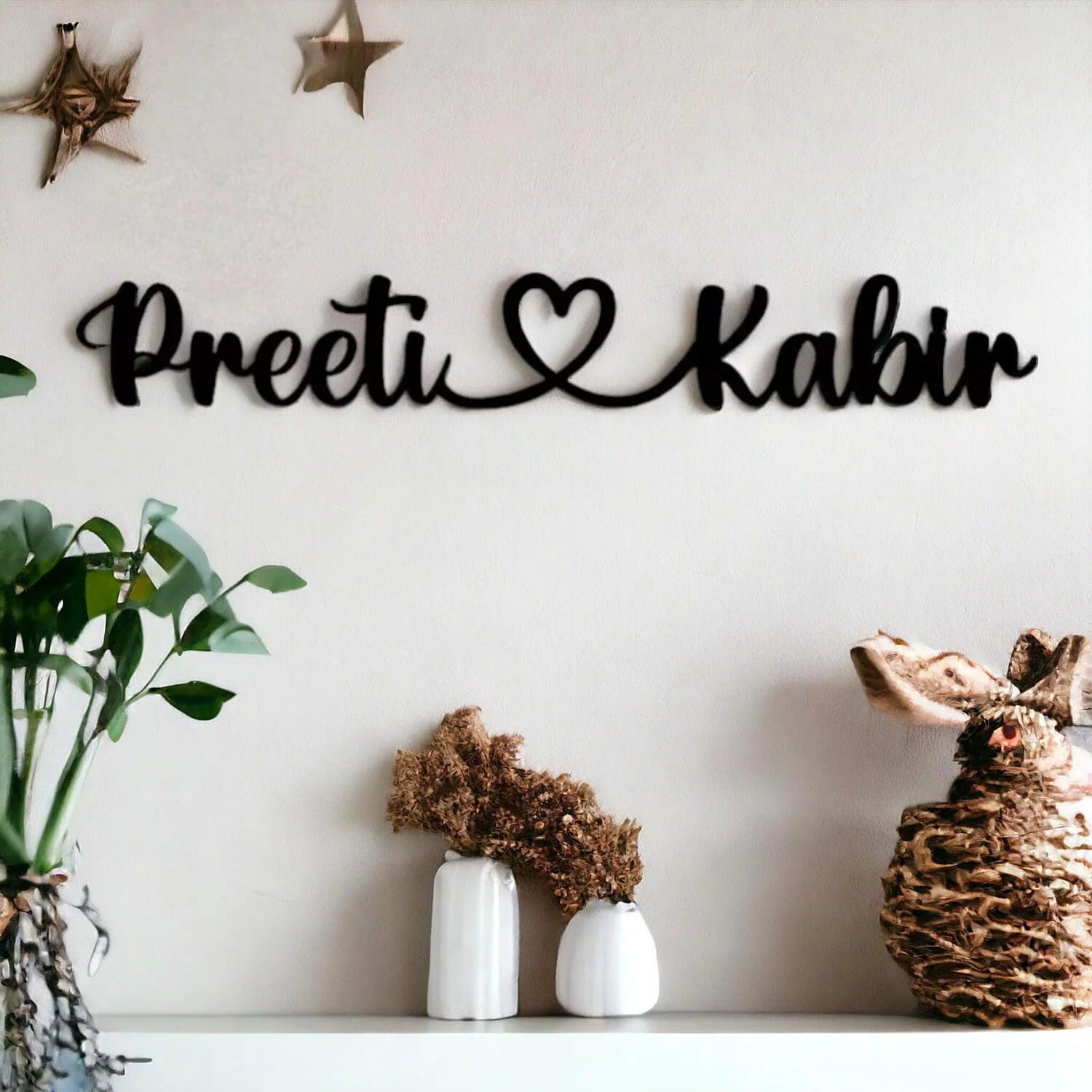 Couple Names Wall Hanging