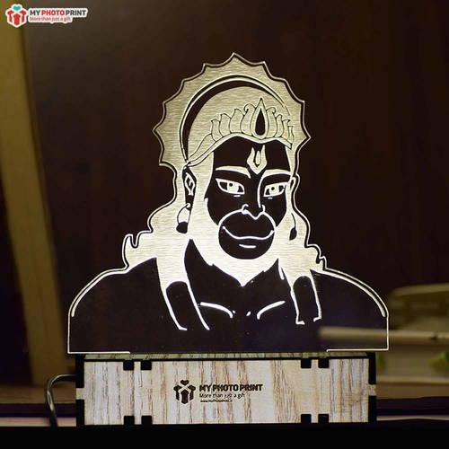 Hanuman Ji Acrylic 3d Illusion Led Lamp