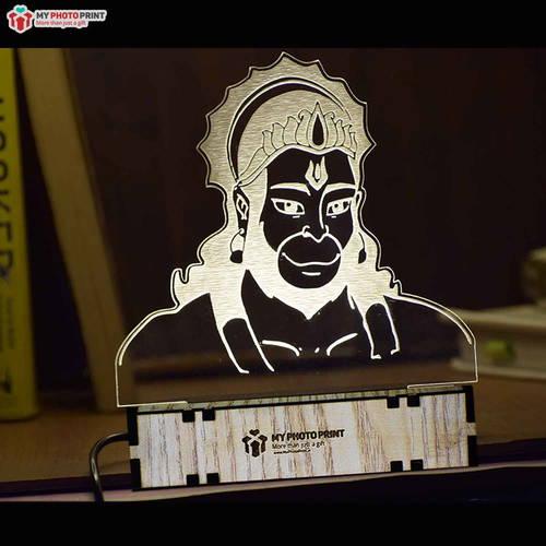 Hanuman Ji Acrylic 3d Illusion Led Lamp