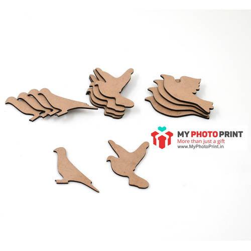 Bird Mdf Wooden Craft Cutout Shapes & Patterns (PACK OF 10)