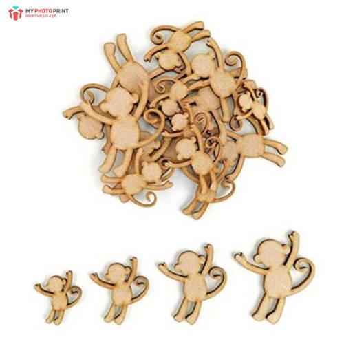 Baby Monkey Mdf Wooden Craft Cutout Shapes & Patterns (PACK OF 10)