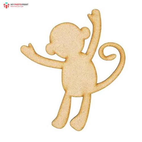 Baby Monkey Mdf Wooden Craft Cutout Shapes & Patterns (PACK OF 10)