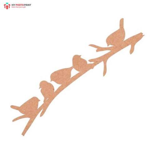 Unique Birds Mdf Wooden Craft Cutout Any Shapes & Patterns | (PACK OF 10)