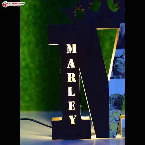 Customized A To Z Photo Name Board With Multicolor Led And Remote #1269