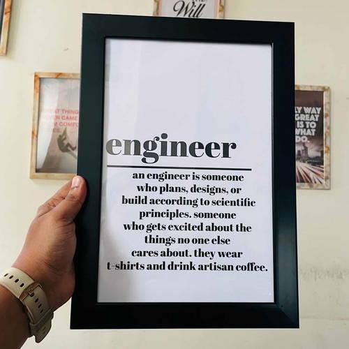 Customized Engineer Frame With Your Message