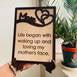 Personalized Heart Mom Wooden Table Top