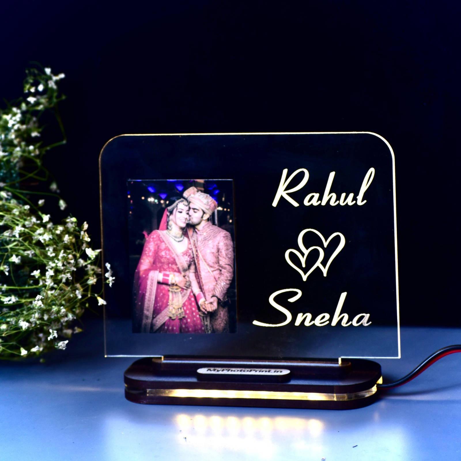 Glow of Togetherness couple photo Lamp