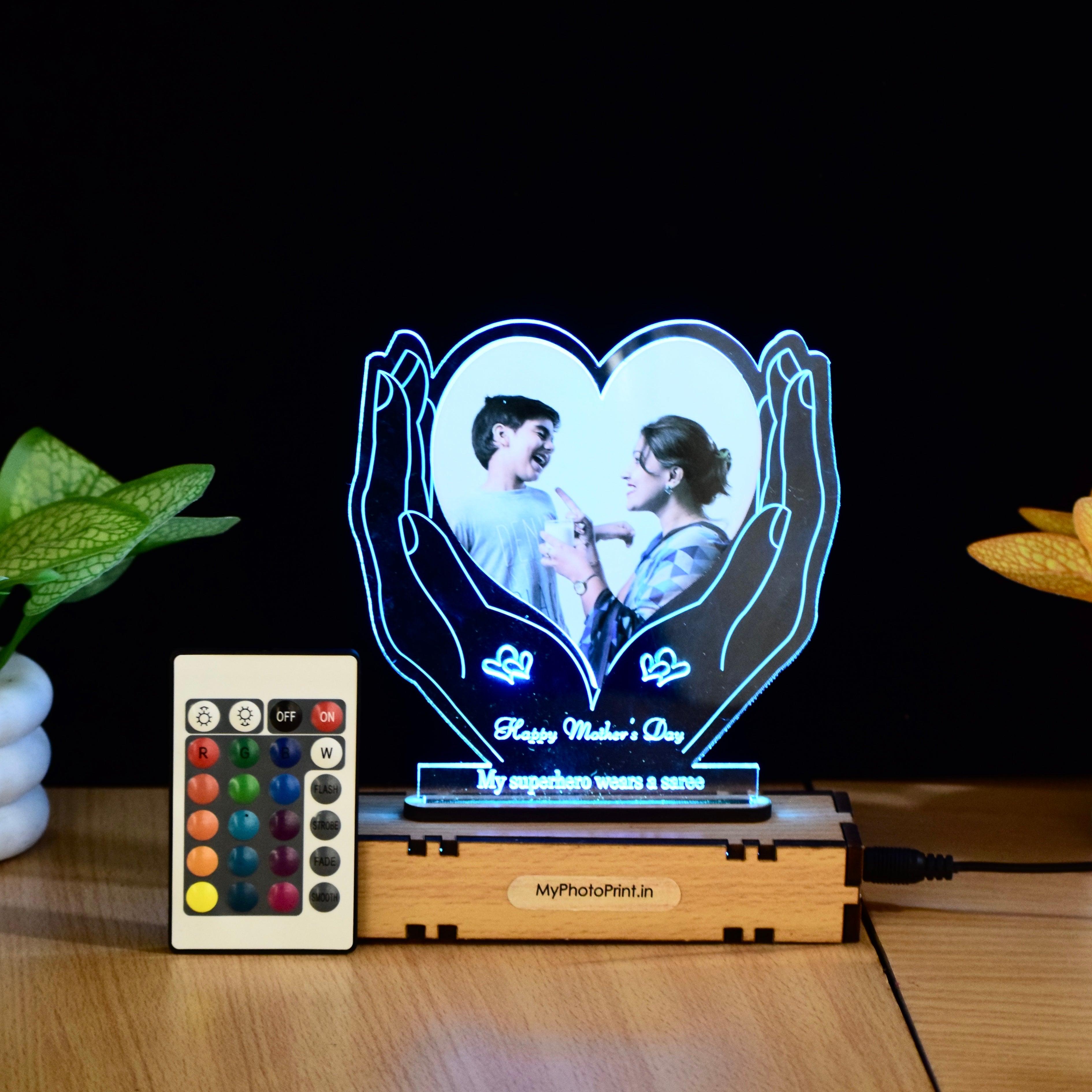 Heartfelt Hands Personalized LED Photo Lamp