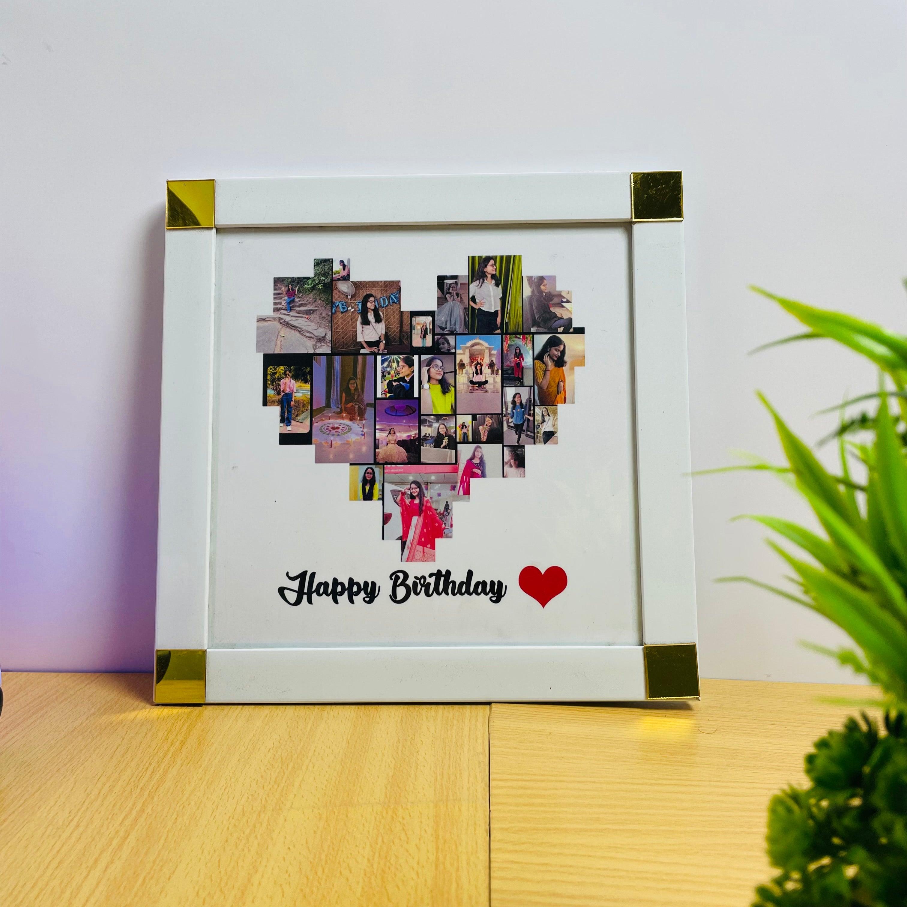 Customized Multi Photo Heart Frame