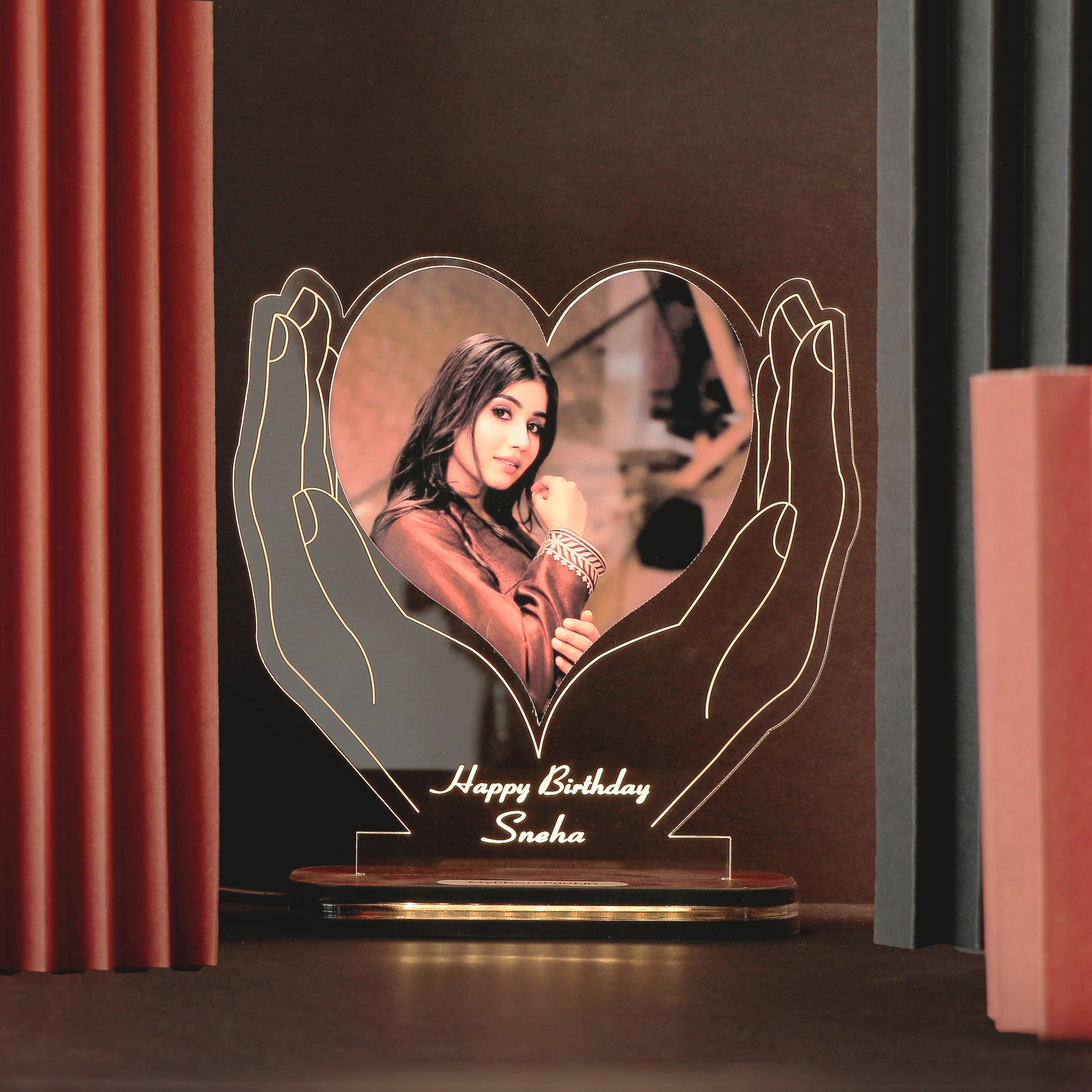 Hands & Heart  Photo Celebration Light Lamp