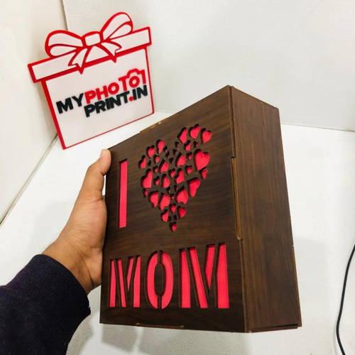 Customized Wooden Light Box for Mom