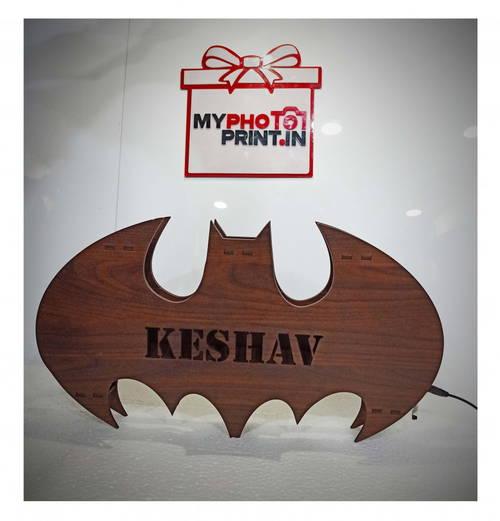Customized Batman Name Board With 7 Different Lights And Remote /wooden Led Back Lit Batman Wall Light