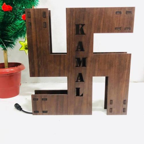 Customized Swastik Religious Name Board