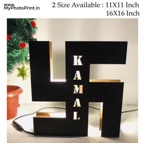 Customized Swastik Religious Name Board
