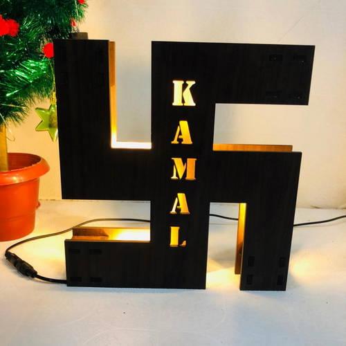 Customized Swastik Religious Name Board