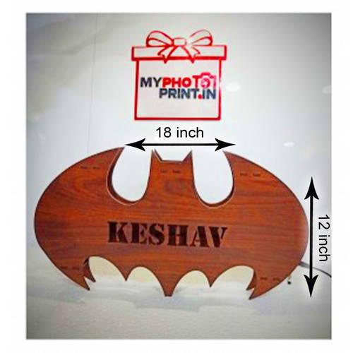 Customized Batman Name Board With 7 Different Lights And Remote /wooden Led Back Lit Batman Wall Light
