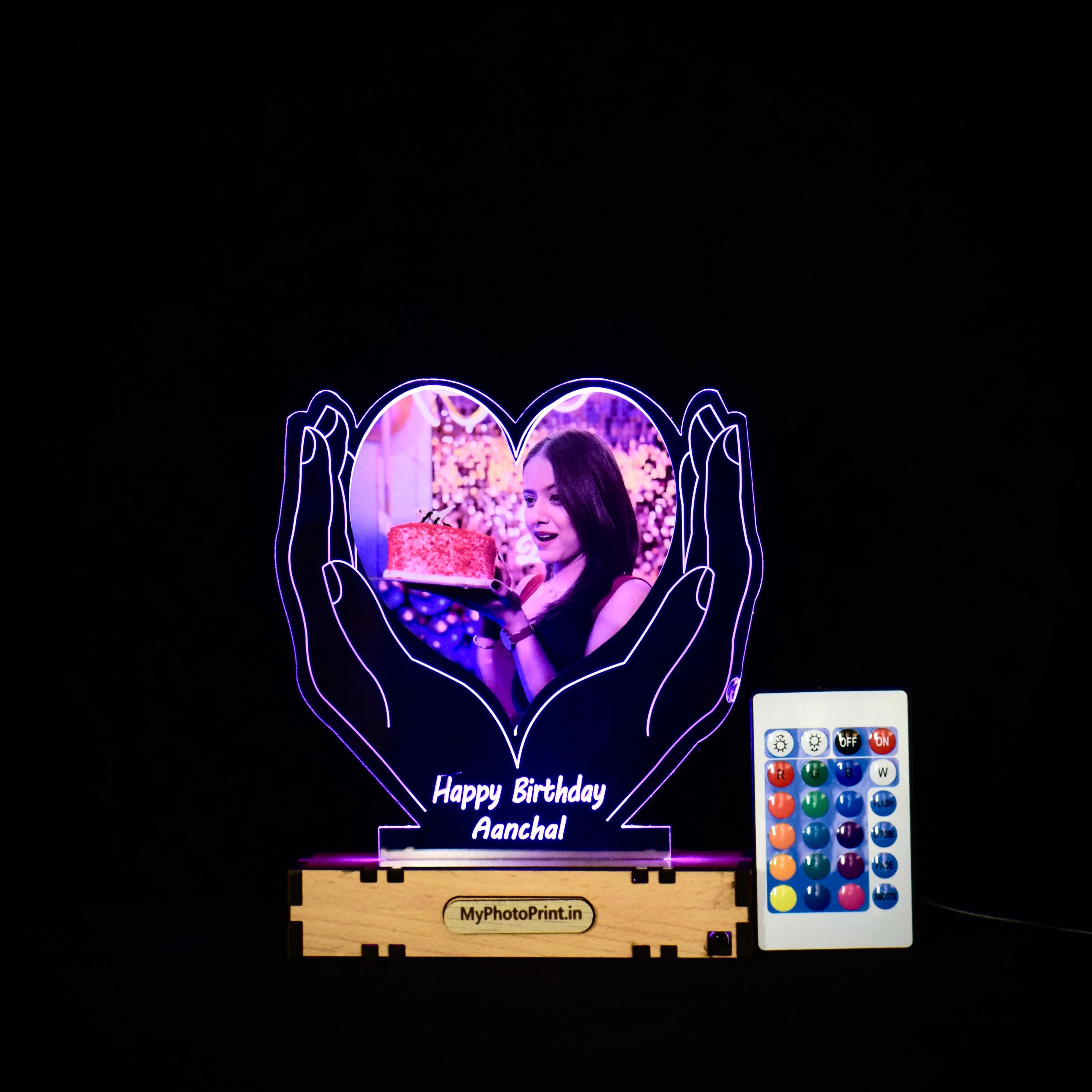 Hands & Heart  Photo Celebration Light Lamp