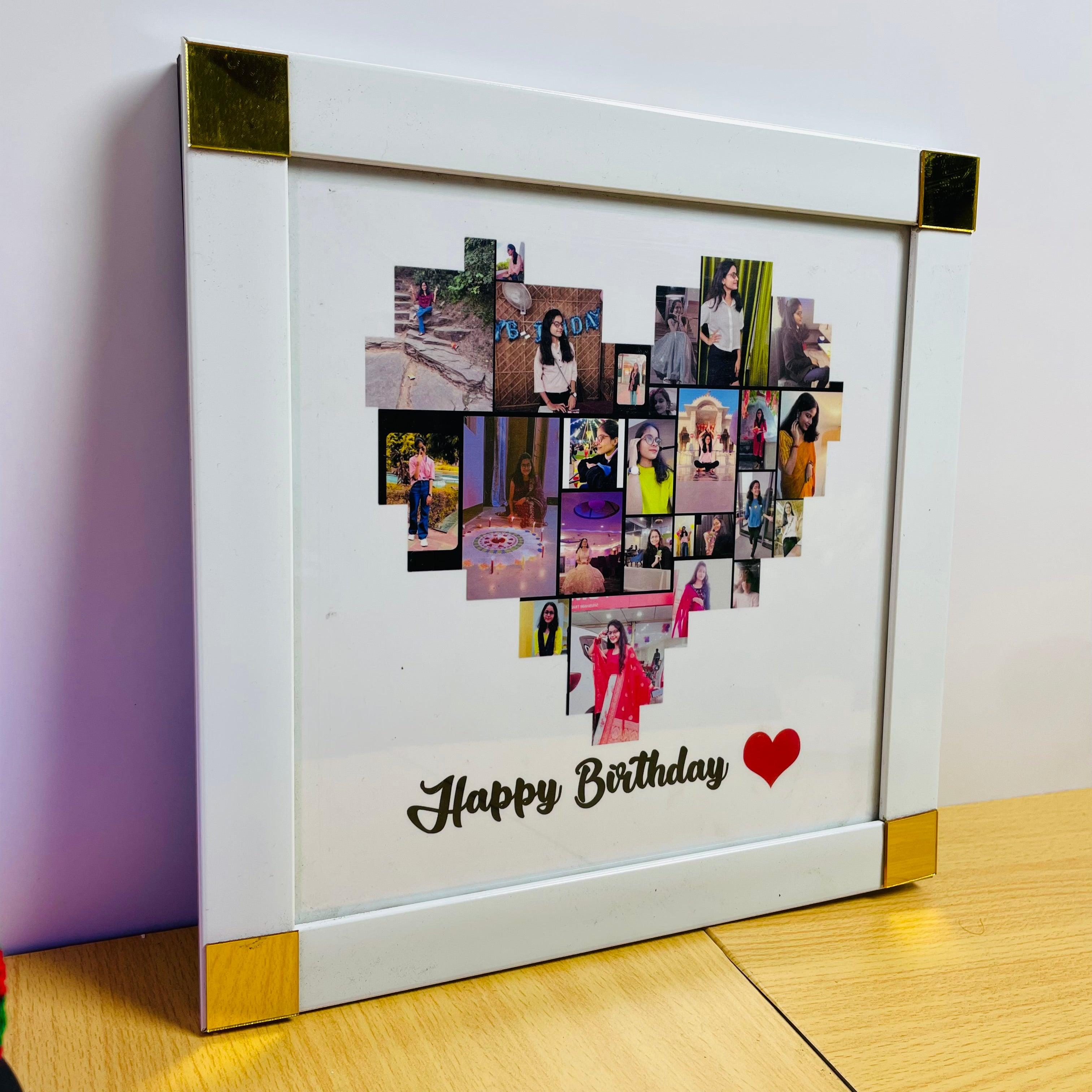 Customized Multi Photo Heart Frame