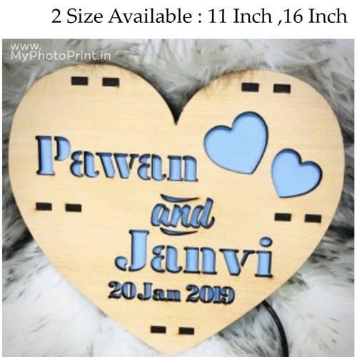 Customized Heart Led Board With Your Name Multicolor Led And Remote