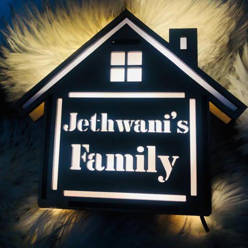 Customized Home Surname Led Board Multicolor Led And Remote #997