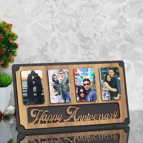 Personalized Wooden Happy Anniversary Frame