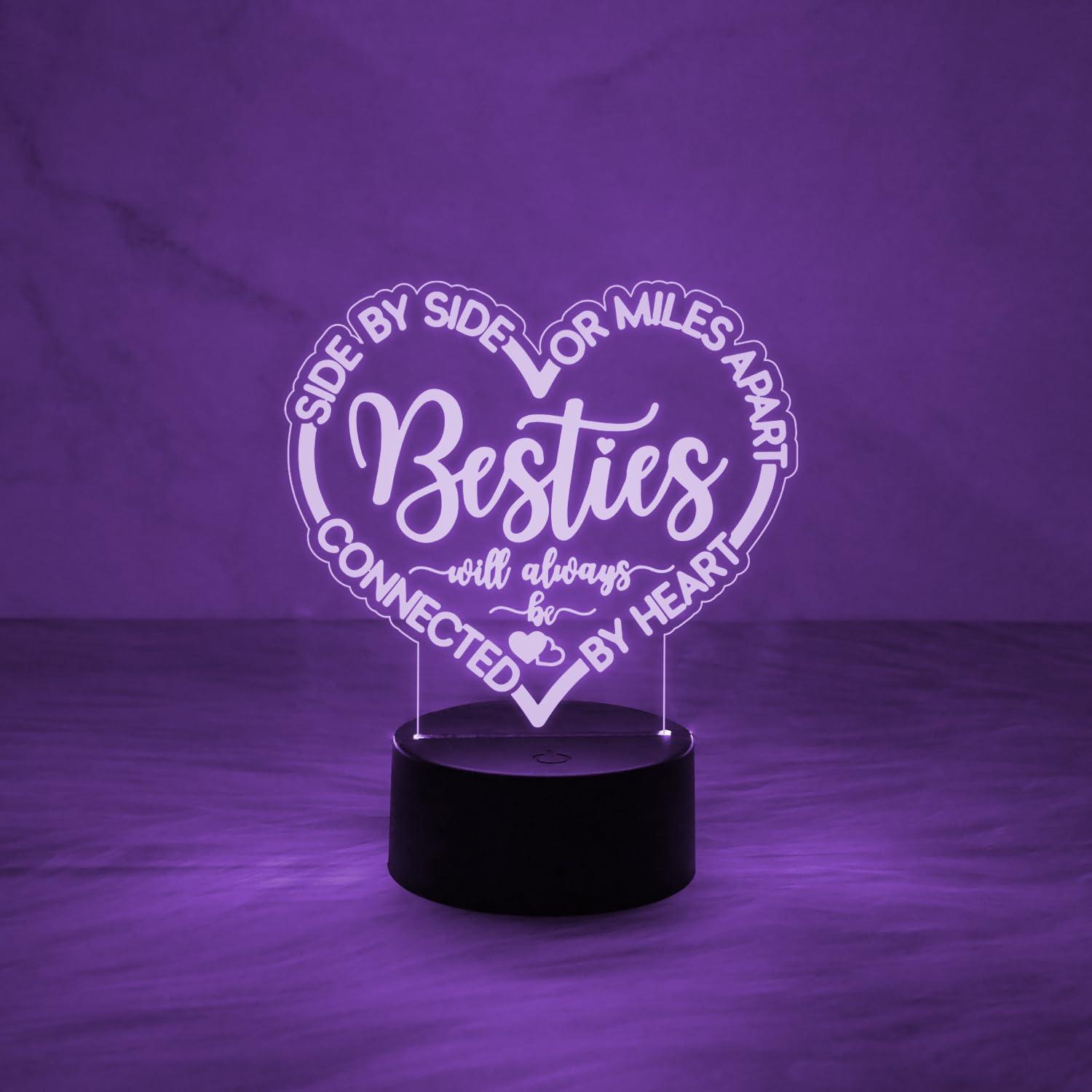 Heart Shape Acrylic Night Lamp – A Unique Gift for Your Bestie