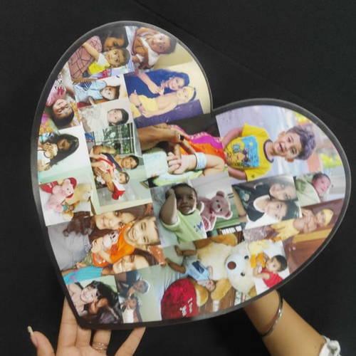 Customized Heart Frame Collage