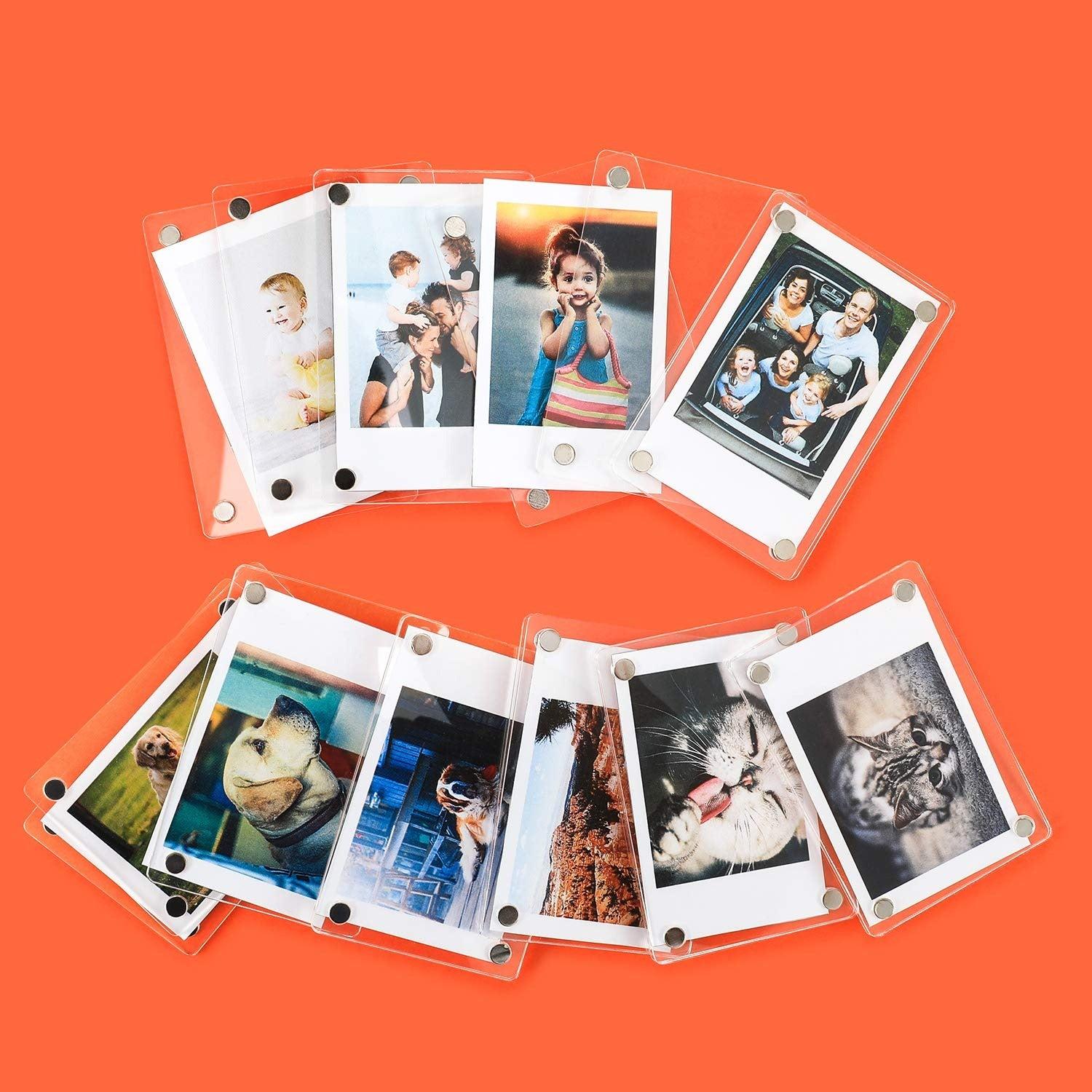 4 Polaroids Photo Magnetic Frames By MyPhotoPrint - Pack of 4 - With 4 Free Photos