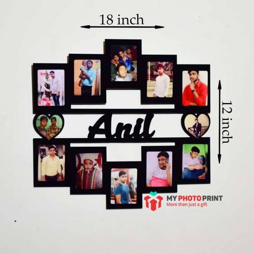 Customized Family Wooden Photo Frame Collage 12 Photos