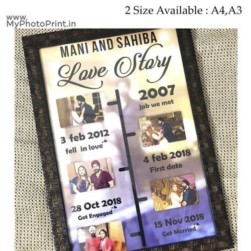 Customized Love Story Photo Frame