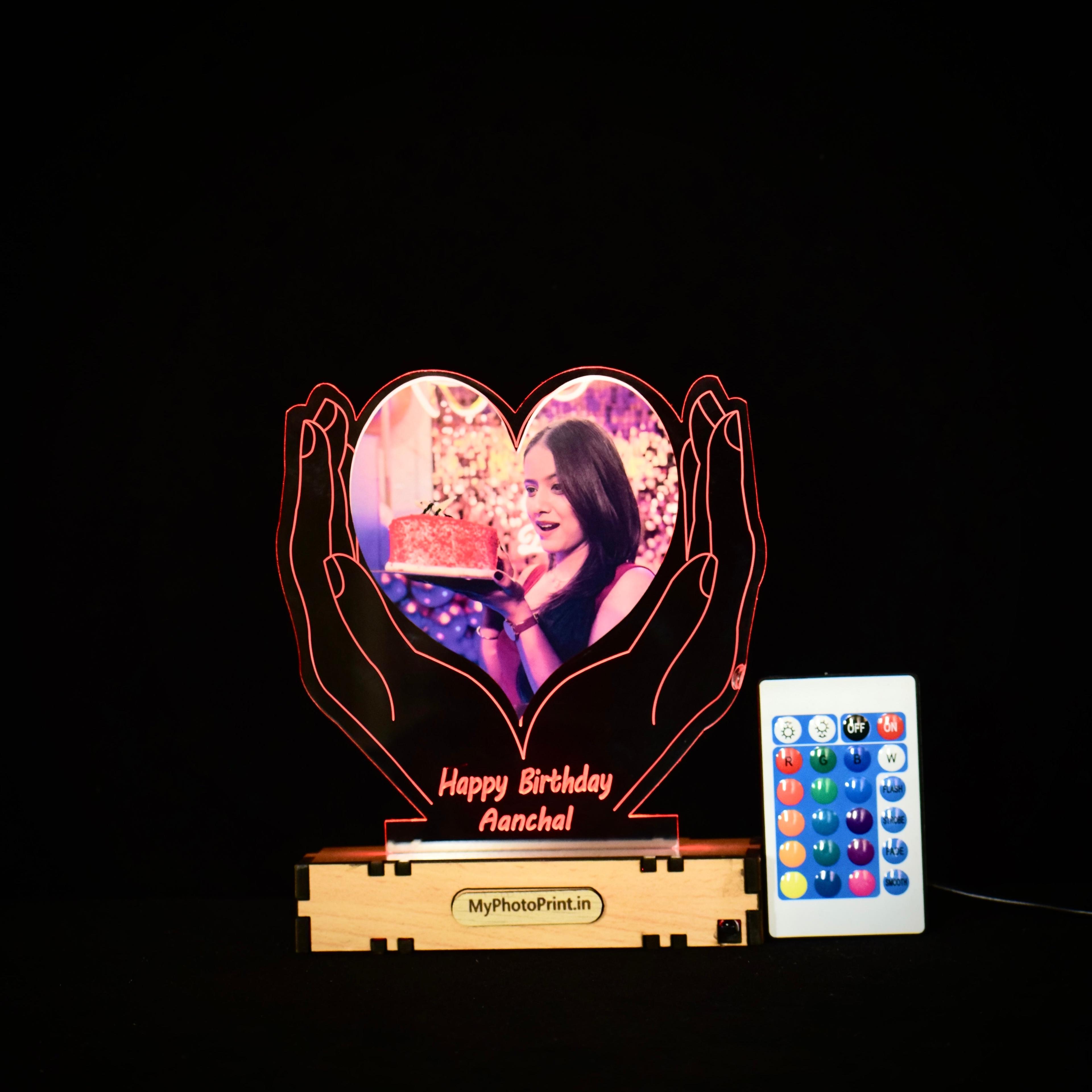 Hands & Heart  Photo Celebration Light Lamp