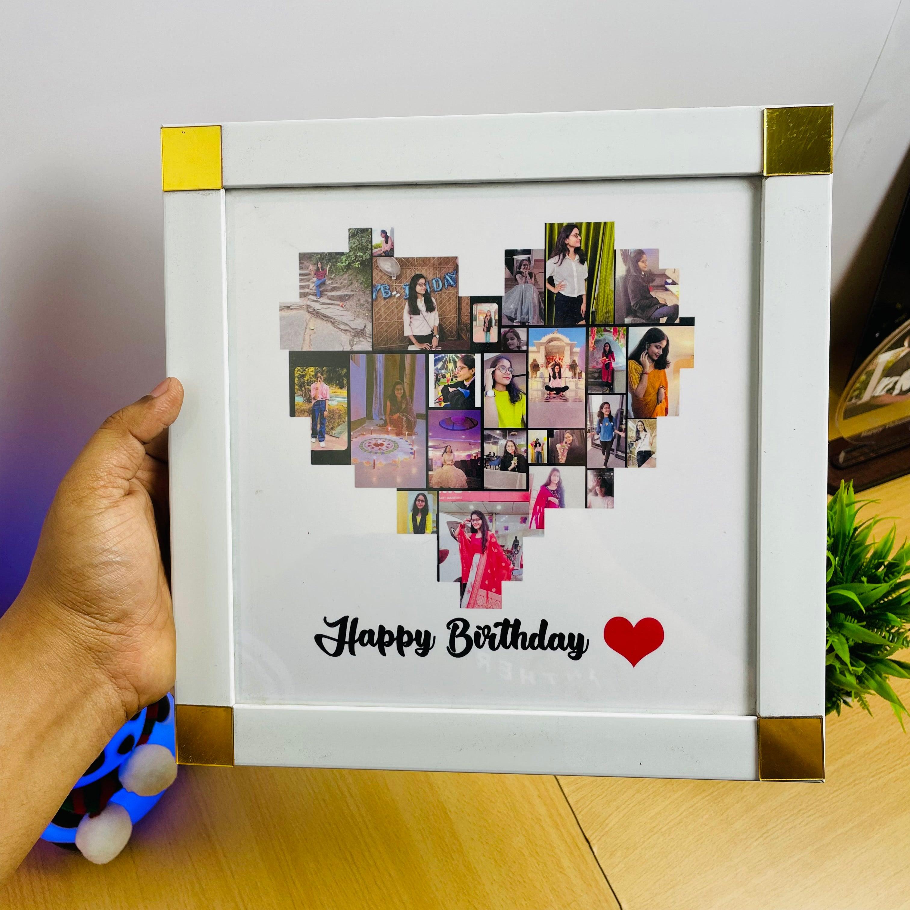 Customized Multi Photo Heart Frame