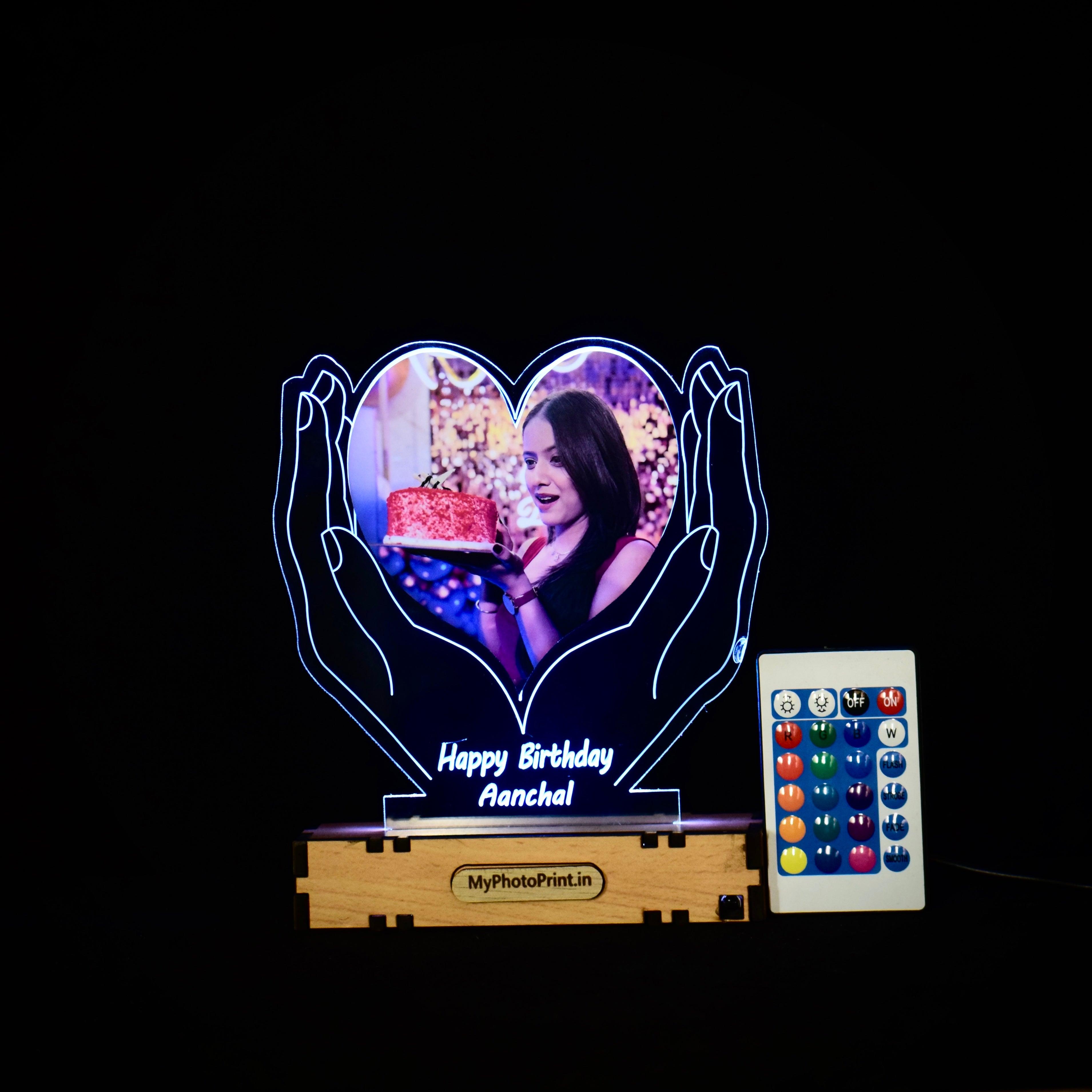 Hands & Heart  Photo Celebration Light Lamp