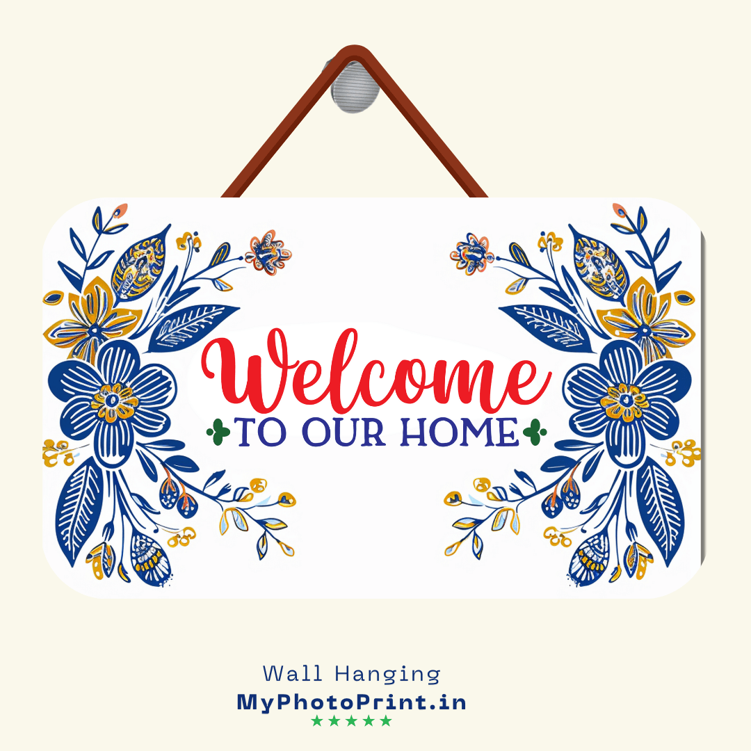 Welcome Home Wall Hanging | Name Plate | Entry Namaste Name Plate #32