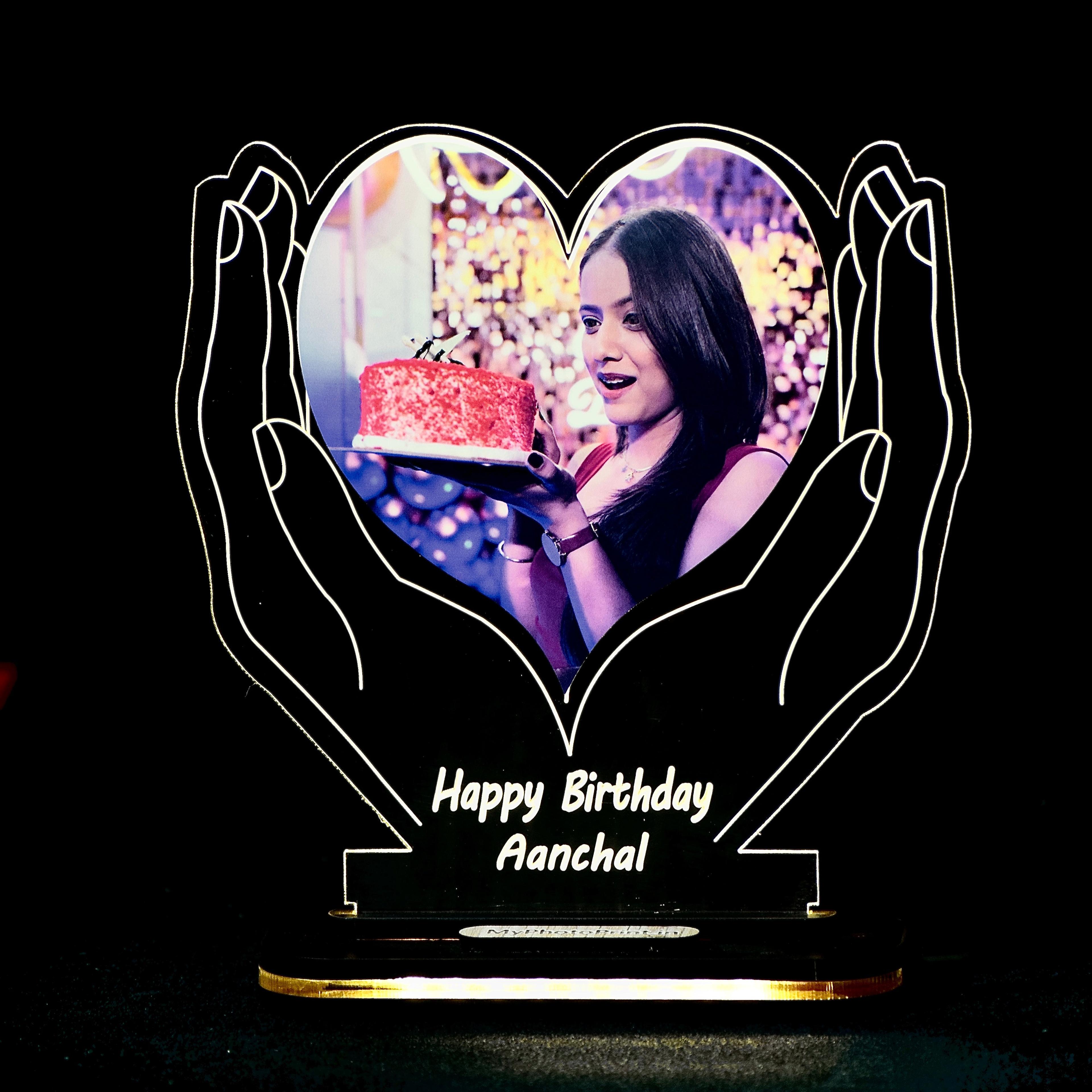 Hands & Heart  Photo Celebration Light Lamp