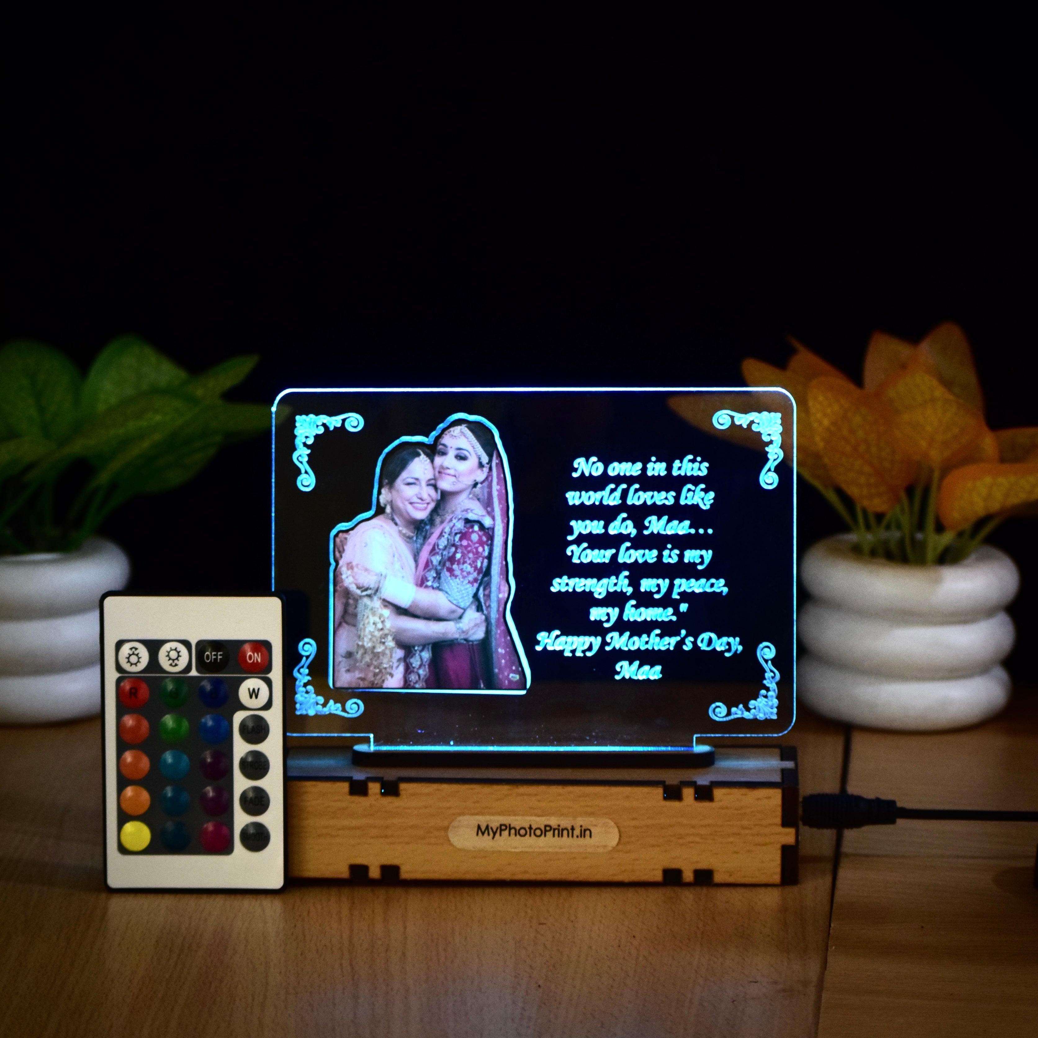 Maa & Me Personalized Mother's Day LED Acrylic Frame